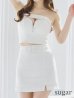 画像36: XSサイズあり【ROBE de FLEURS Glossy/ローブ・ド・フルール グロッシー】バストカット/ ジッパーデザイン/ ワンカラー/ ラメ/ セットアップ/ タイト/ ミニドレス/ キャバドレス[OF2]