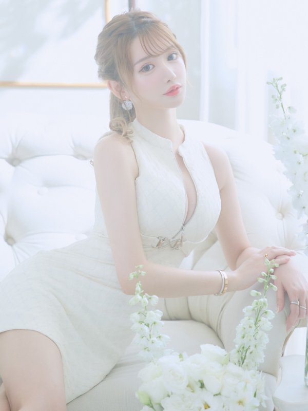 画像13: XSサイズあり【Glossy/グロッシー】シルバーバックル/ バストジッパー/ ノースリーブ/ タイト/ ミニドレス/ キャバドレス[OF08]