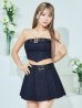 ブルーデニム モデル：如月れい　身長：156cm　着用サイズ：Sサイズ