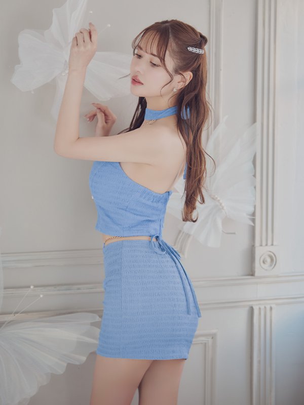 ブルー:モデル:ゆめ 身長:160cm 着用サイズ:Sサイズ