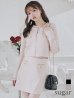 画像8: Lサイズあり【ROBE de FLEURS Glossy/ローブ・ド・フルール グロッシー】ロングスリーブ/ ツイード/ ジャケット/ セットアップ/ フレア/ ミニドレス/ キャバドレス[OF2]