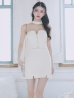 画像4: XSサイズあり【Glossy/グロッシー】バストジップ/ ストレッチニット/ シンプル/ セットアップ/ ミニドレス/ キャバドレス[OF08] (4)