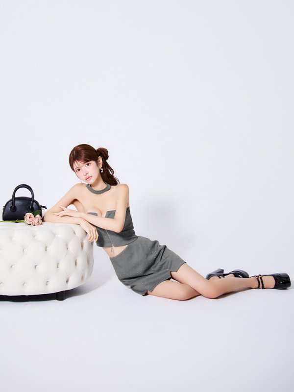 グレー モデル：まりん　身長：164cm　着用サイズ：Sサイズ