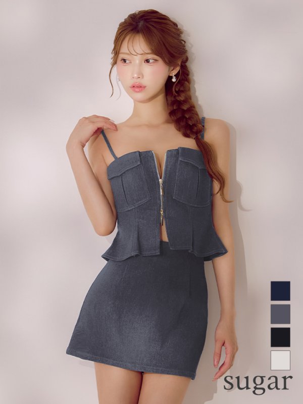 グレー　モデル：如月れい　身長：156cm　着用サイズ：Sサイズ