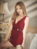 画像26: XSサイズあり【ROBE de FLEURS Glossy/ローブ・ド・フルール グロッシー】ウエスト切り替え/ フェイクレザー/ ノースリーブ/ ワンカラー/ タイト/ ミニドレス/ キャバドレス[OF2]