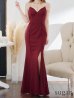 画像19: Lサイズあり【ROBE de FLEURS Glossy/ローブ・ド・フルール グロッシー】ラグジュアリーストラップ/ サイドスリット/ ロングドレス/ キャバドレスlong[OF2]