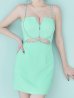 画像9: XSサイズあり【ROBE de FLEURS Glossy/ローブ・ド・フルール グロッシー】クロスビジュー/ フロントジップ/ キャミソール/ ストレッチ/ タイト/ ミニドレス/ キャバドレス[OF2]