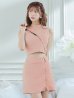 画像2: XSサイズあり【ROBE de FLEURS Glossy/ローブ・ド・フルール グロッシー】セットアップ/ マルチファスナー/ ハイネック/ ノースリーブ/ フロントジップ/ タイト/ ミニドレス/ キャバドレス[OF2] (2)
