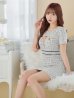 画像4: XS-Lサイズあり【ROBE de FLEURS Glossy/ローブ・ド・フルール グロッシー】袖付き/ ツイードニット/ フロントジッパー/ タイト/ ミニドレス/ キャバドレス[OF2]