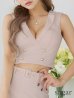画像32: XSサイズあり【ROBE de FLEURS Glossy/ローブ・ド・フルール グロッシー】襟付き/ マニッシュダブルボタン/ トラベル/ タイト/ セットアップ/ ミニドレス/ キャバドレス[OF2]