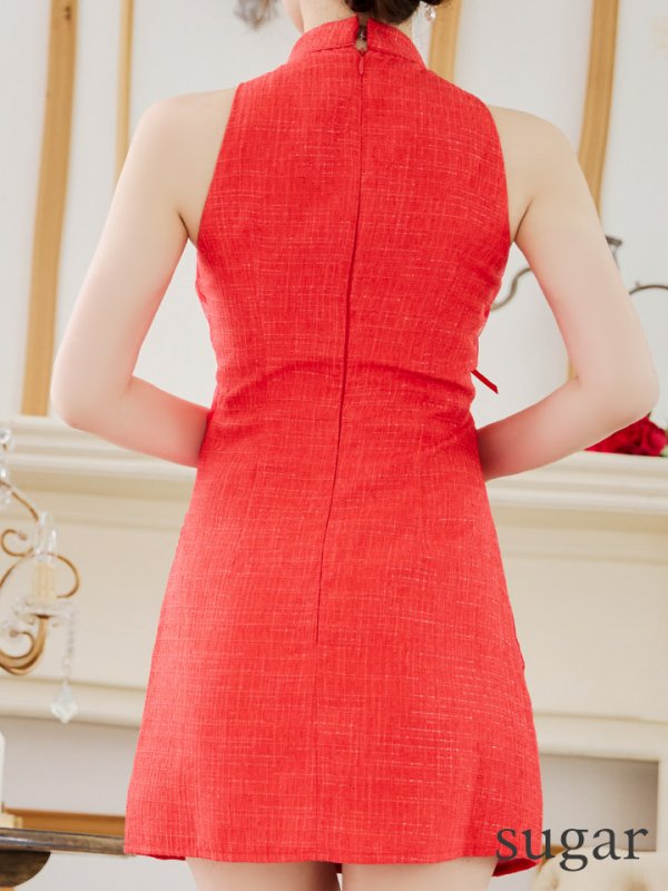 画像16: XSサイズあり【ROBE de FLEURS/ローブドフルール】バレエコアランダム/ スイート/ ミニリボン/ フレア/ ミニドレス/ キャバドレス[OF08]