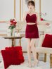 画像18: XSサイズあり【ROBE de FLEURS Glossy/ローブ・ド・フルール グロッシー】バストビジュー/ ニット/ キャミソール/ セットアップ/ ミニドレス/ キャバドレス[OF2]