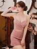 画像32: XSサイズあり【ROBE de FLEURS Glossy/ローブ・ド・フルール グロッシー】バストビジュー/ ニット/ キャミソール/ セットアップ/ ミニドレス/ キャバドレス[OF2]