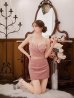 画像34: XSサイズあり【ROBE de FLEURS Glossy/ローブ・ド・フルール グロッシー】バストビジュー/ ニット/ キャミソール/ セットアップ/ ミニドレス/ キャバドレス[OF2]