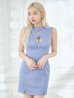 画像26: XSサイズあり【ROBE de FLEURS Glossy/ローブ・ド・フルール グロッシー】フロントジップ/ バストボタン/ リブニット/ タイト/ ミニドレス/ キャバドレス[OF2]