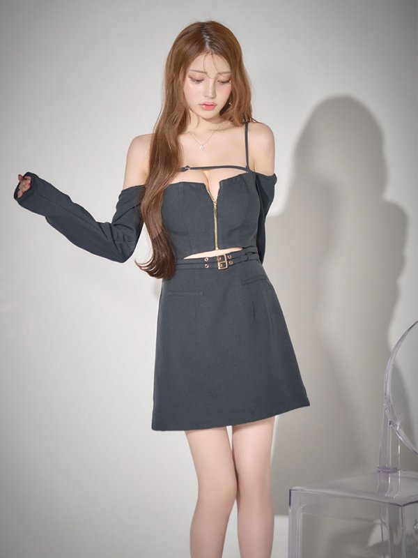 グレー　モデル：ももか　身長：156cm　着用サイズ：Sサイズ