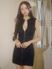 画像16: XSサイズあり【ROBE de FLEURS Glossy/ローブ・ド・フルール グロッシー】シンプル/ ノースリーブ/ バストジップ/ タイト/ ミニドレス/ キャバドレス[OF2]