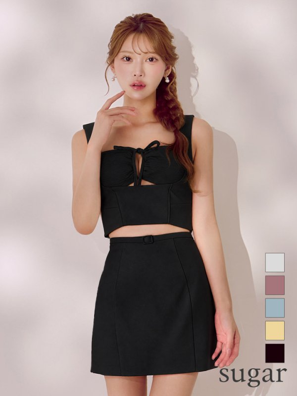 ブラック　モデル：るりぴ　身長：165cm　着用サイズ：Sサイズ