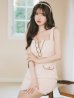 画像3: XSサイズあり【ROBE de FLEURS Glossy/ローブ・ド・フルール グロッシー】レザーパイピング/ ウエストカット/ ベルト/ タイト/ ミニドレス/ キャバドレス[OF2]