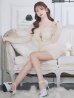 画像17: XSサイズあり【ROBE de FLEURS Glossy/ローブ・ド・フルール グロッシー】2way/ オフショル/ ファー/ バストジップ/ リブニット/ タイト/ ミニドレス/ キャバドレス[OF2]