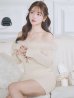 画像19: XSサイズあり【ROBE de FLEURS Glossy/ローブ・ド・フルール グロッシー】2way/ オフショル/ ファー/ バストジップ/ リブニット/ タイト/ ミニドレス/ キャバドレス[OF2]