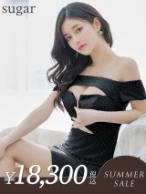 【サマーセール開催中！! 】XSサイズあり【Glossy/グロッシー】バスト＆ウエストカット/ スタッズ/ オフショル/ ミニドレス/ キャバドレス[OF08]