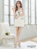 画像7: XSサイズあり【ROBE de FLEURS Glossy/ローブ・ド・フルール グロッシー】襟デザイン/ バイカラー/ キャミソール/ ボタン/ タイト/ セットアップ/ ミニドレス/ キャバドレス[OF2]