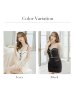 画像24: XSサイズあり【ROBE de FLEURS Glossy/ローブ・ド・フルール グロッシー】襟デザイン/ バイカラー/ キャミソール/ ボタン/ タイト/ セットアップ/ ミニドレス/ キャバドレス[OF2]