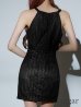 画像10: XSサイズあり【ROBE de FLEURS Glossy/ローブ・ド・フルール グロッシー】バストジッパー/ ベルトデザイン/ ホルターネック/ ミニドレス/ キャバドレス[OF2]