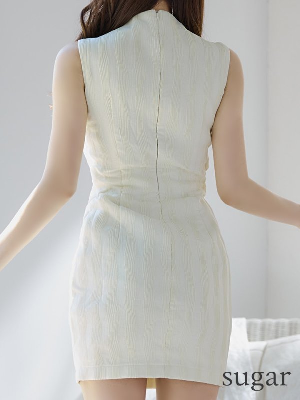 画像12: XSサイズあり【Glossy/グロッシー】バストカット/ リブニット/ ノースリーブ/ タイト/ ミニドレス/ キャバドレス[OF08]