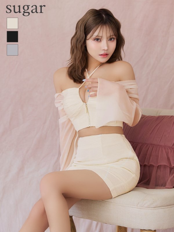 アイボリー モデル：如月れい　身長：156cm　着用サイズ：Sサイズ