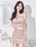画像2: XSサイズあり【ROBE de FLEURS Glossy/ローブ・ド・フルール グロッシー】ラメベロア/ 2way/ ボレロ付き/ ストレッチ/ セットアップ/ タイト/ ミニドレス/ キャバドレス[OF2] (2)