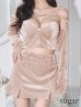 画像5: XSサイズあり【ROBE de FLEURS Glossy/ローブ・ド・フルール グロッシー】ラメベロア/ 2way/ ボレロ付き/ ストレッチ/ セットアップ/ タイト/ ミニドレス/ キャバドレス[OF2]
