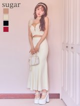XS-Lサイズあり【Glossy/グロッシー】フェザーショルダー/ ビジュー/ リブ/ ロングドレス/ キャバドレス long[OF08]