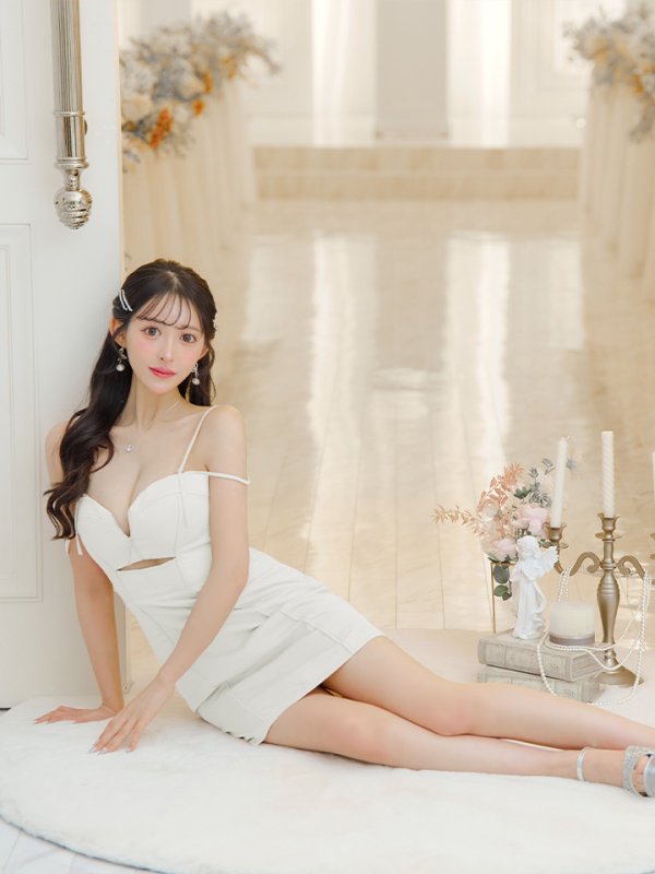 画像6: XSサイズあり【Glossy/グロッシー】バストジップ/ フェイクスエード/ パイピング/ タイト/ ミニドレス/ キャバドレス[OF08]