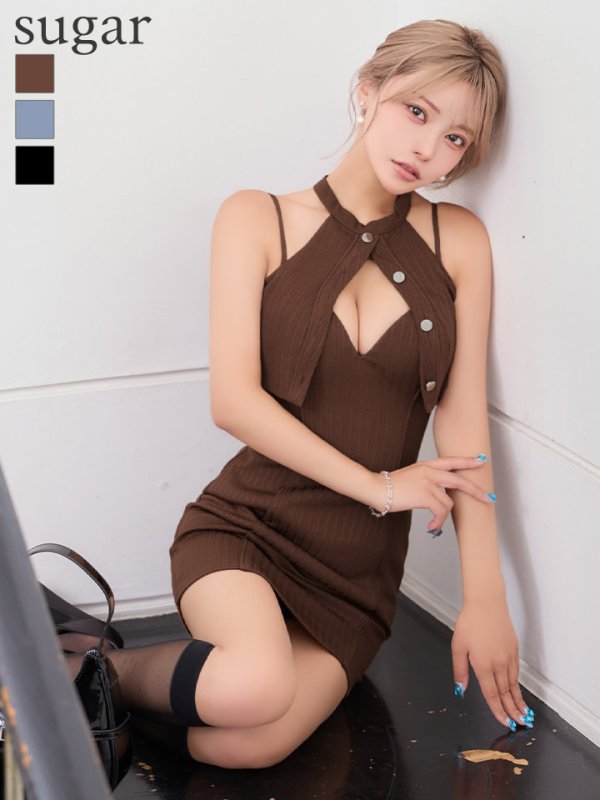 ブラウン モデル：如月れい　身長：156cm　着用サイズ：Sサイズ