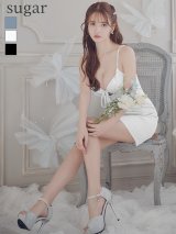 XSサイズあり【ROBE de FLEURS Glossy/ローブ・ド・フルール グロッシー】バストレース/ リブ/ タイト/ ミニドレス/ キャバドレス[OF2]