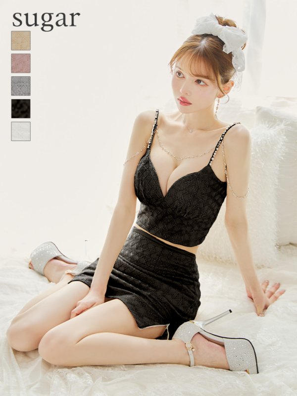 ブラック モデル：ゆめ　身長：160cm　着用サイズ：Sサイズ