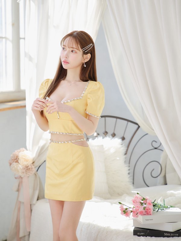 イエロー モデル:ゆめ 身長:160cm 着用サイズ:Sサイズ