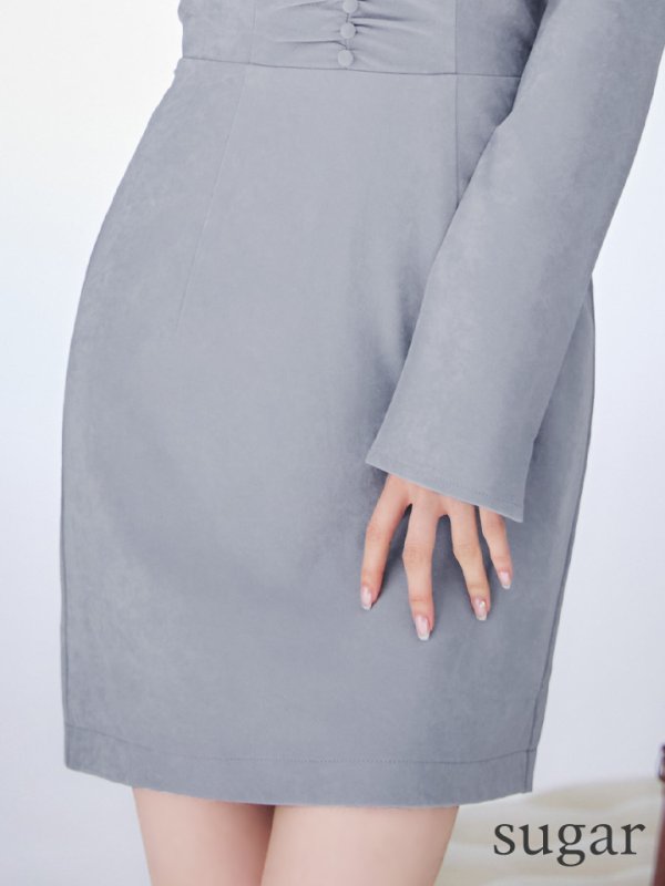 ブルーグレー モデル:ももか 身長:156cm 着用サイズ:Sサイズ