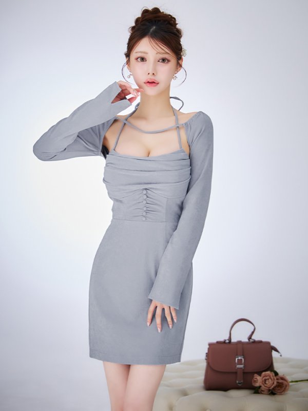 ブルーグレー モデル:ももか 身長:156cm 着用サイズ:Sサイズ