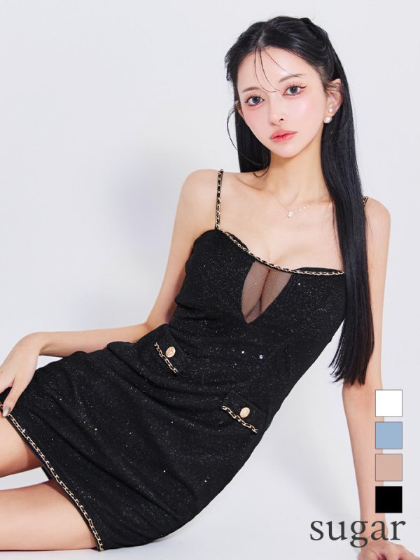 ブラック モデル：まおちゃる　身長：158cm　着用サイズ：Sサイズ
