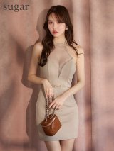 XSサイズあり【Glossy/グロッシー】シアーバスト/ ホルター/ ワッフル/ タイト/ ミニドレス/ キャバドレス[OF08]