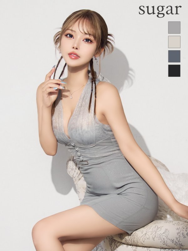 グレー　モデル：如月れい　身長：156cm　着用サイズ：Sサイズ