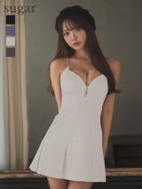 【予約商品/12月下旬発送予定】XSサイズあり【Glossy/グロッシー】ジップ/ キャミ/ フレア/ ミニドレス/ キャバドレス[OF08]