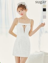 XSサイズあり【ROBE de FLEURS Glossy/ローブ・ド・フルール グロッシー】スパンコール/ バストカット/ キャミ/ タイト/ ミニドレス/ キャバドレス[OF2]