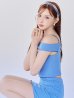 ブルー モデル：明日花キララ　身長：162cm 着用サイズ：Sサイズ