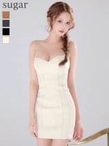 XSサイズあり【Glossy/グロッシー】バックオープン/ チェーンストラップ/ タイト/ ミニドレス/ キャバドレス[OF08]