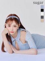 XSサイズあり【ROBE de FLEURS Glossy/ローブ・ド・フルール グロッシー】襟デザイン/ オフショル/ バストジップ/ ミニドレス/ キャバドレス[OF2]