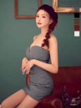 【予約商品/11月下旬発送予定】XSサイズあり【Glossy/グロッシー】ストーン/ キャミ/ タイト/ ミニドレス/ キャバドレス[OF08]